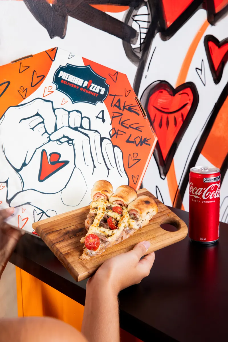 Pizza de filé mignon com borda pãozinho